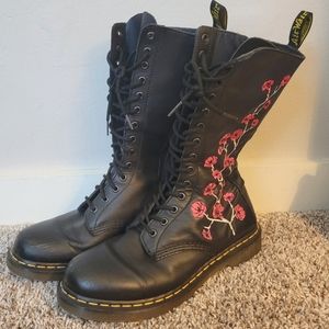 Dr. Martens women's cherry blossom knee high boots size 10
